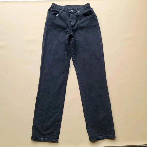 Riders By Lee Women's Size 6 M Mid Rise Boot Cut Black Stretch Denim Jeans W27 - Picture 1 of 11